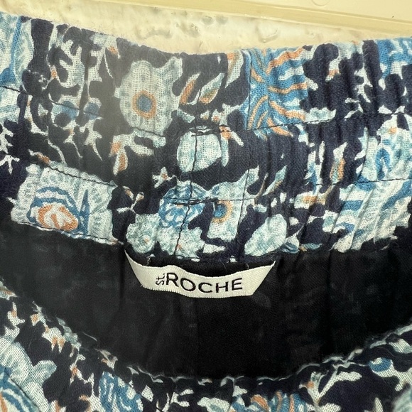 St Roche Yucca Drawstring Jogger Pants in Navy Floral Womens Small - Picture 7 of 7